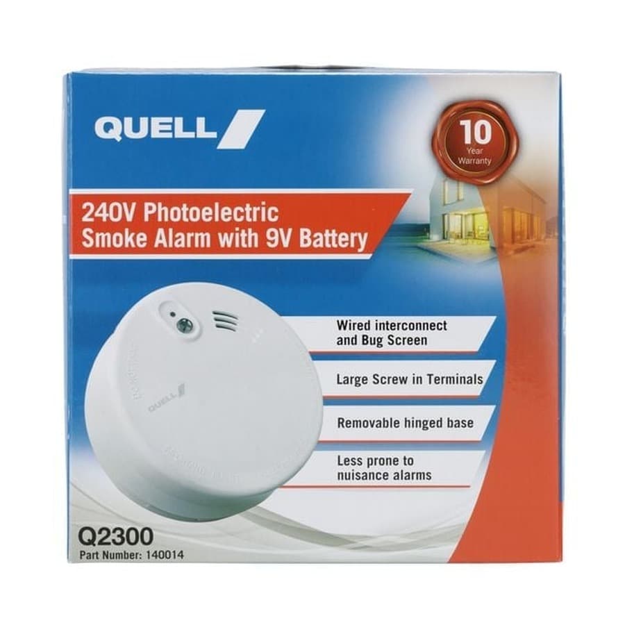 Quell Q2300 Hardwired Interconnect Smoke Alarm Package — 3 Alarms, Fully Installed